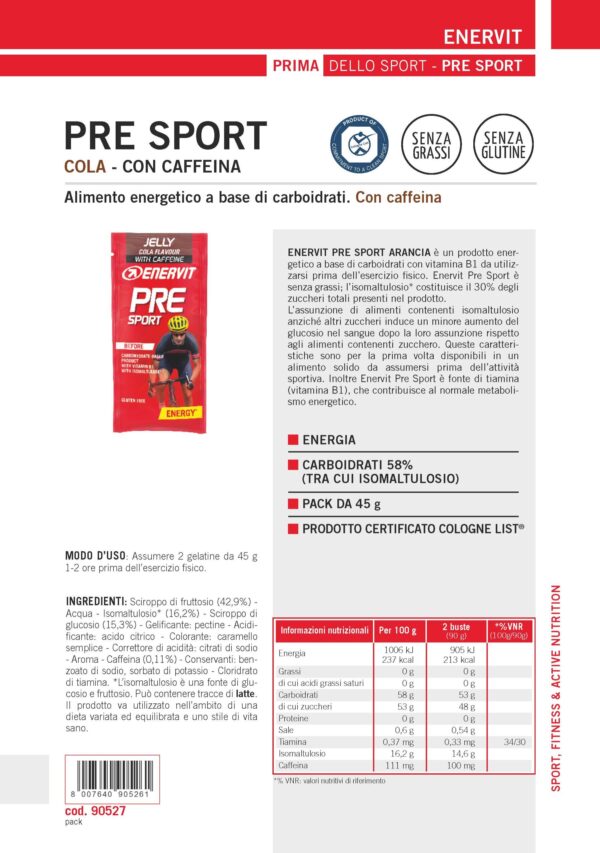 Produktbild ENERVIT PRE SPORT Cola, 20 x 45 g