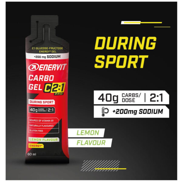 Produktbild ENERVIT C2:1 Carbo Gel Lemon  + Sodium, 24 x 60 ml