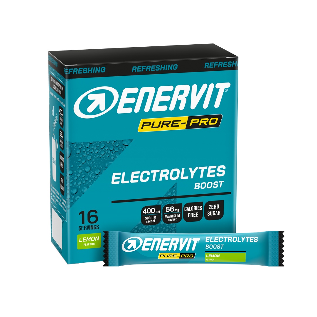 Produktbild ENERVIT PURE-PRO Electrolytes Boost Lemon, 16 x 4 g