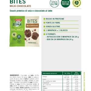 Produktbild ENERZONA Bites Milk Chocolate, 6 FS Ã 5 x 24 g