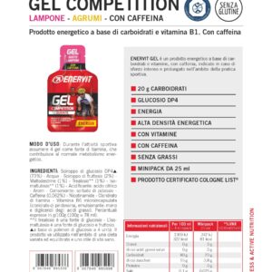 Produktbild ENERVIT GEL Competition Himbeere+Coffein TRIS, 8 x (3 x 25 ml)
