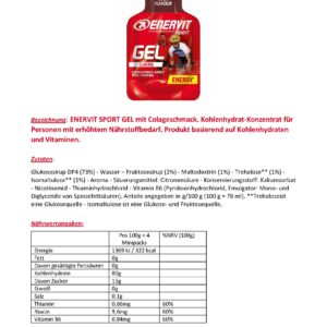 Produktbild ENERVIT GEL Cola TRIS, 8 x (3 x 25 ml)