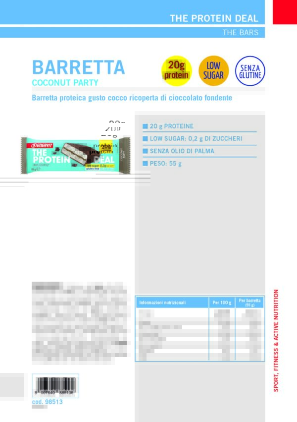 Produktbild ENERVIT PROTEIN DEAL Coconut Party, 25 x 55 g