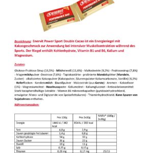 Produktbild ENERVIT PERFORMANCE BAR Kakao, 28 x 60 g(2 x 30g)