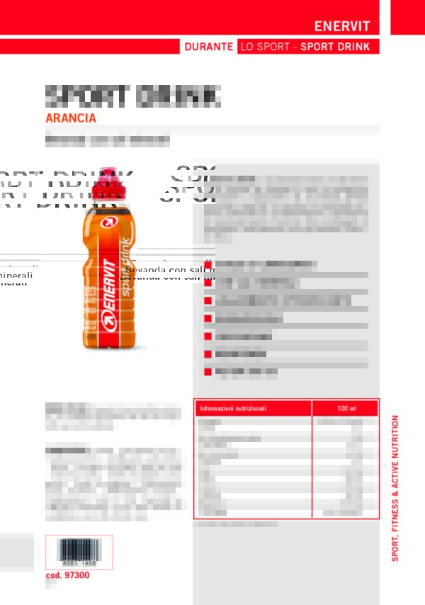 Produktbild ENERVIT Sport Drink Arancia/Orange, 12 x 500 ml