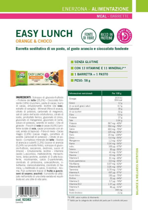 Produktbild ENERZONA Pasto Orange & Choco, 25 x 58 g