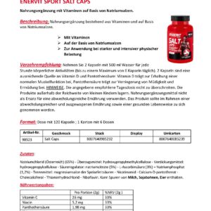 Produktbild ENERVIT SALT CAPS, 120 Kapseln